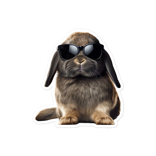 American Fuzzy Lop Security Officer Bunny Sticker - Stickerfy.ai