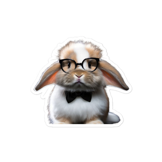 American Fuzzy Lop Persuasive Sales Bunny Sticker - Stickerfy.ai