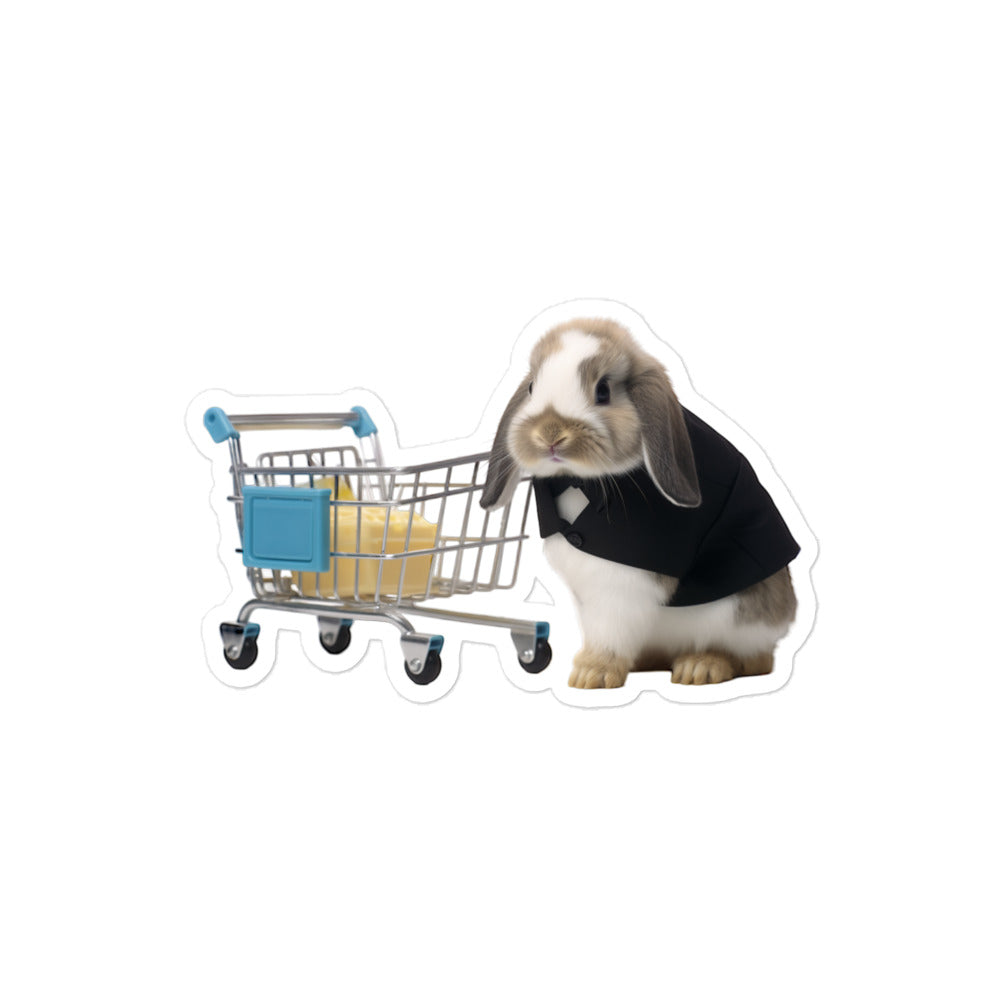 American Fuzzy Lop Persuasive Sales Bunny Sticker - Stickerfy.ai