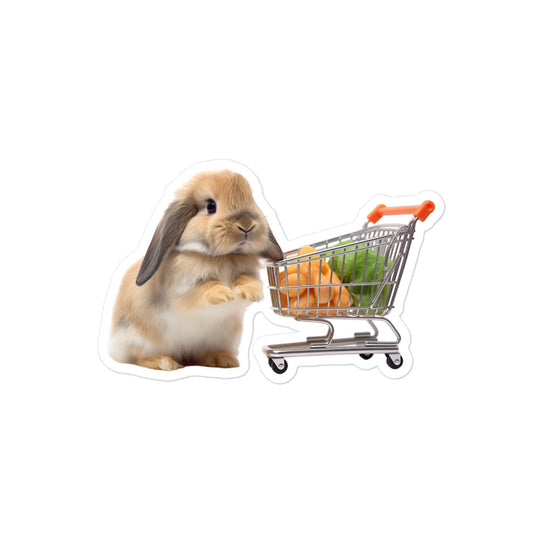 American Fuzzy Lop Persuasive Sales Bunny Sticker - Stickerfy.ai