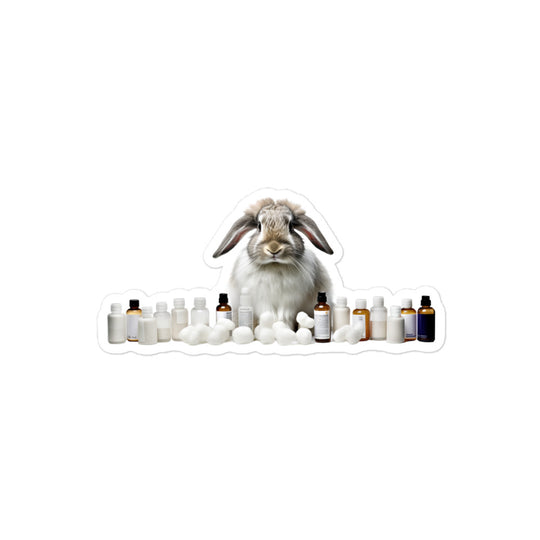 American Fuzzy Lop Knowledgeable Pharmacist Bunny Sticker - Stickerfy.ai