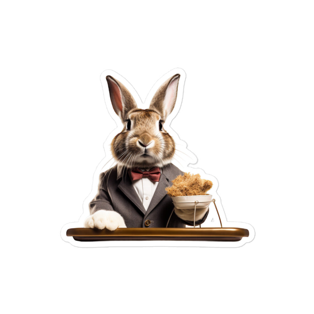 American Fuzzy Lop Welcoming Hotel Bunny Sticker - Stickerfy.ai