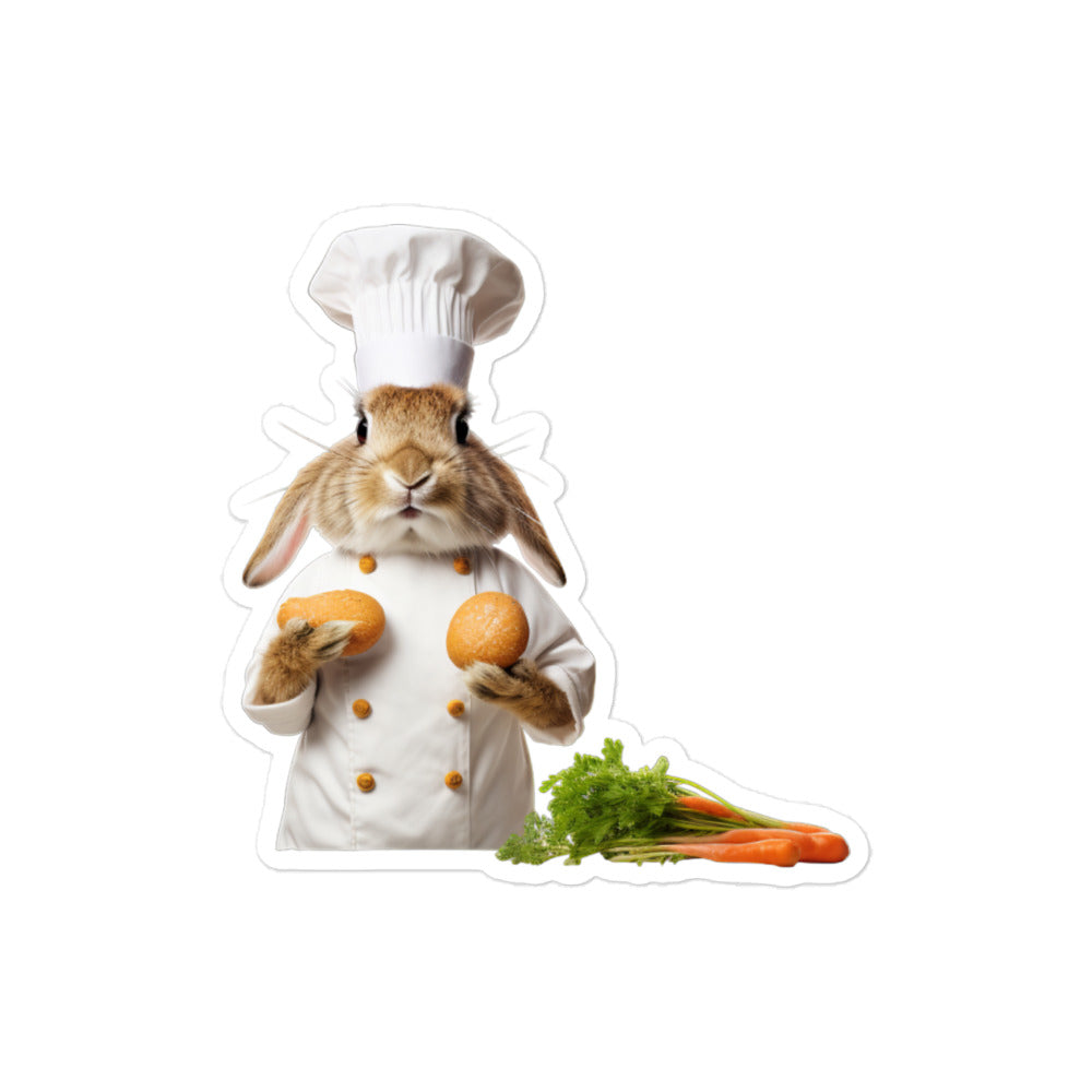 American Fuzzy Lop Chef Bunny Sticker - Stickerfy.ai