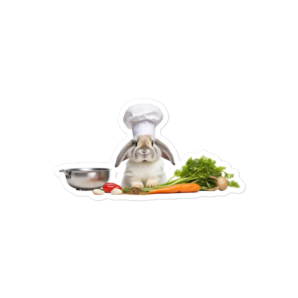 American Fuzzy Lop Chef Bunny Sticker - Stickerfy.ai