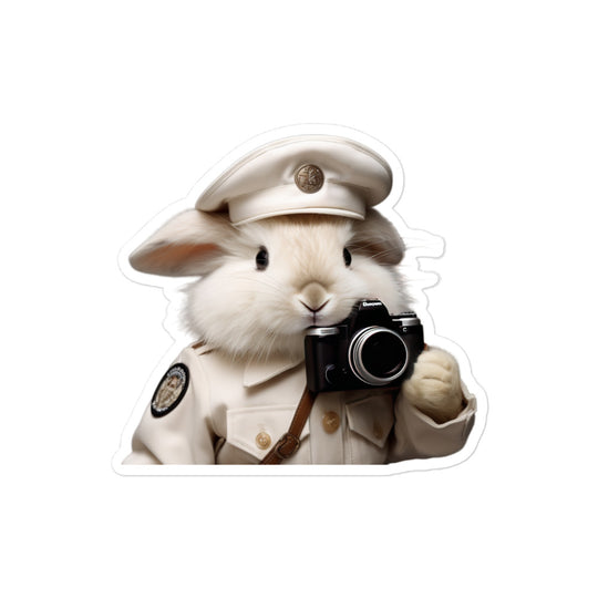 Angora Security Officer Bunny Sticker - Stickerfy.ai