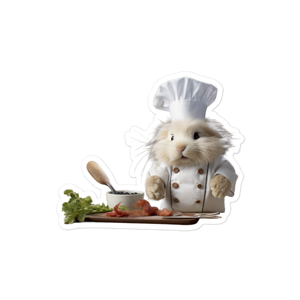 Angora Chef Bunny Sticker - Stickerfy.ai