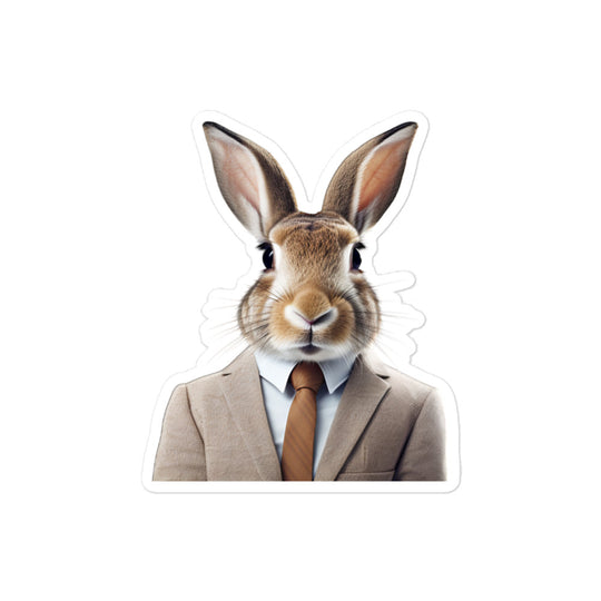 Belgian Hare Persuasive Sales Bunny Sticker - Stickerfy.ai