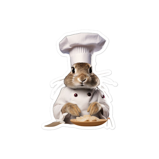 Belgian Hare Chef Bunny Sticker - Stickerfy.ai