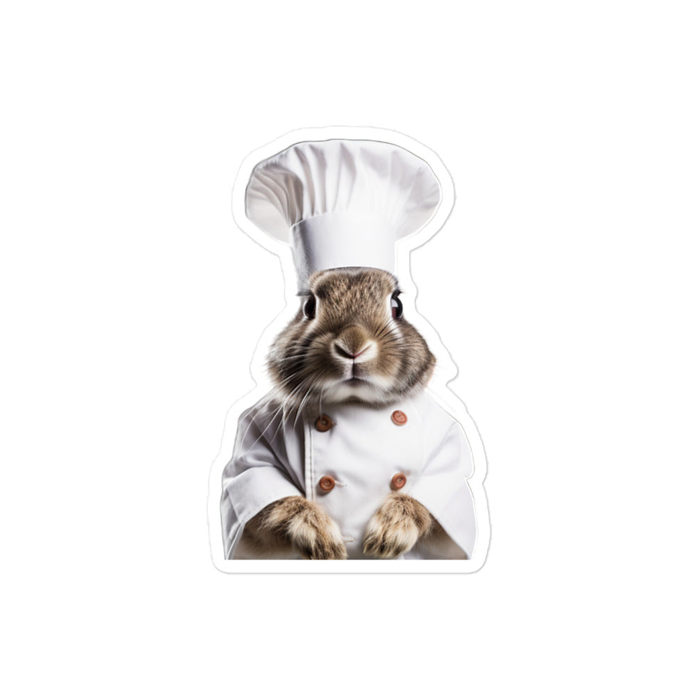 Belgian Hare Chef Bunny Sticker - Stickerfy.ai