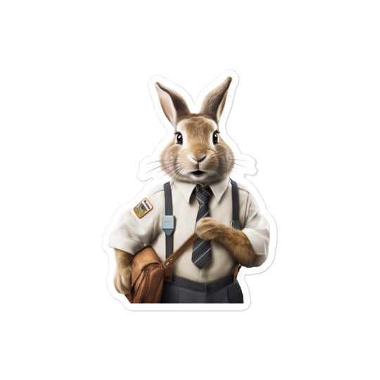 Beveren Transit Operator Bunny Sticker - Stickerfy.ai