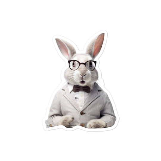 Beveren Knowledgeable Pharmacist Bunny Sticker - Stickerfy.ai