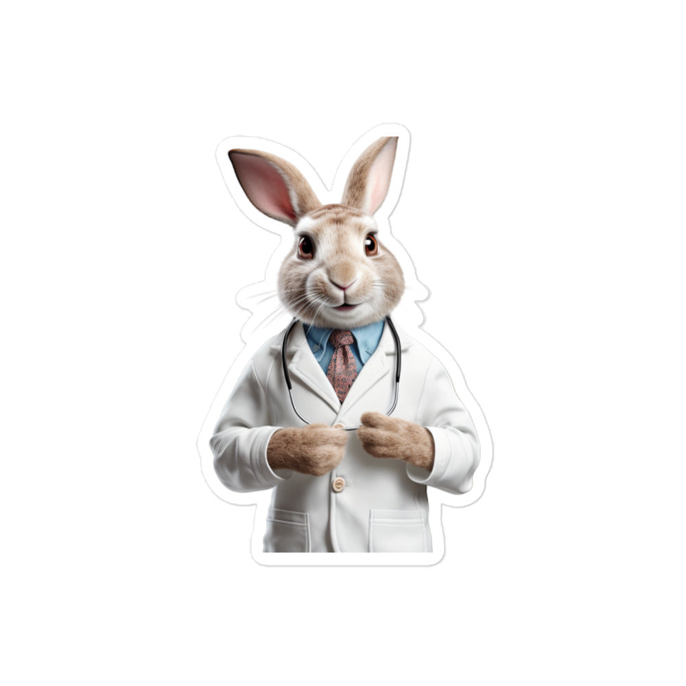 Beveren Compassionate Doctor Bunny Sticker - Stickerfy.ai