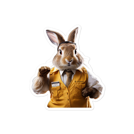 Californian Transit Operator Bunny Sticker - Stickerfy.ai