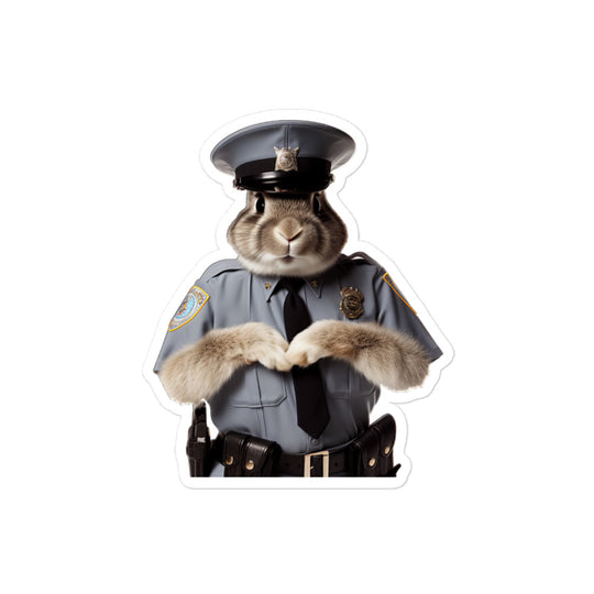 Californian Security Officer Bunny Sticker - Stickerfy.ai