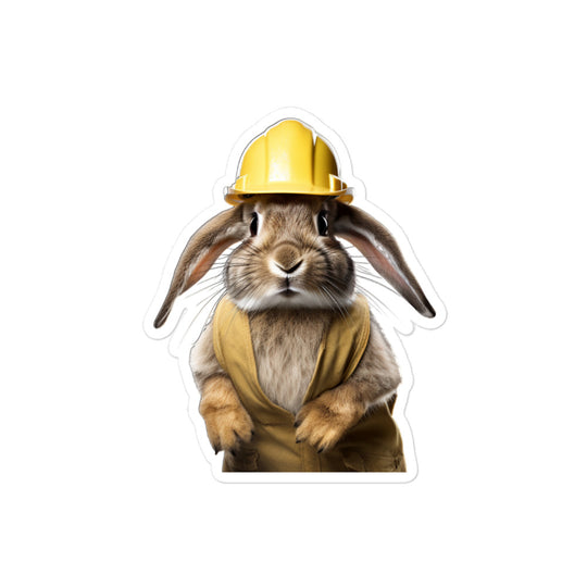 Californian Contractor Bunny Sticker - Stickerfy.ai