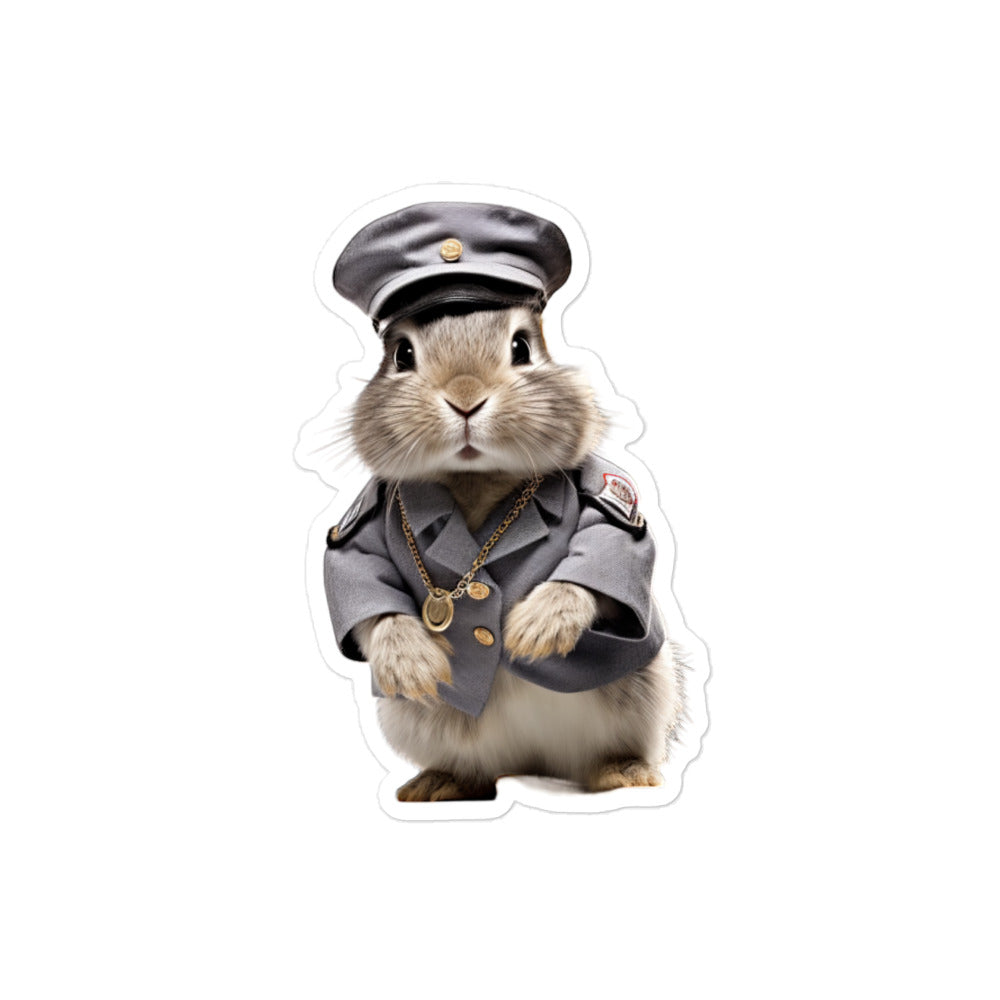 Chinchilla Transit Operator Bunny Sticker - Stickerfy.ai