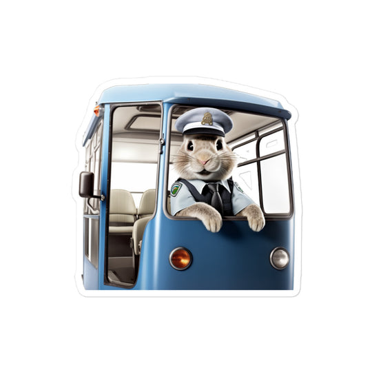 Chinchilla Transit Operator Bunny Sticker - Stickerfy.ai