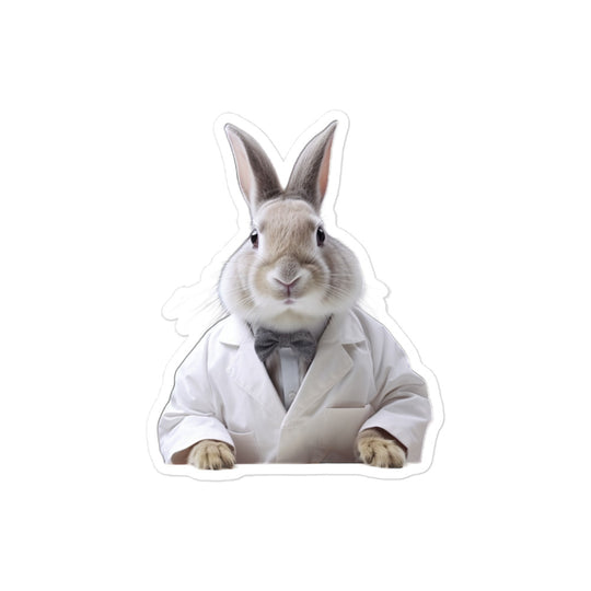 Dutch Knowledgeable Pharmacist Bunny Sticker - Stickerfy.ai