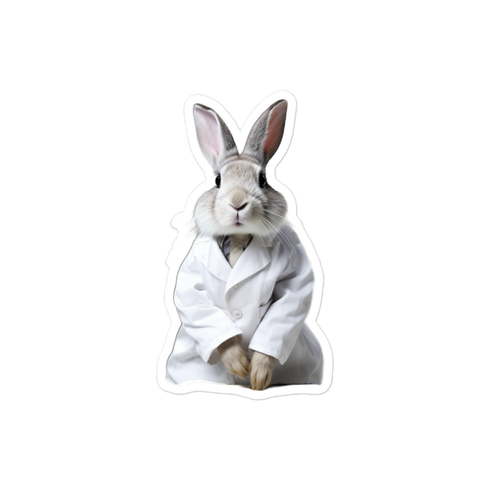 Dutch Knowledgeable Pharmacist Bunny Sticker - Stickerfy.ai