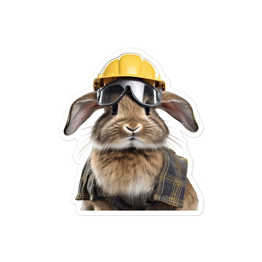 Dutch Contractor Bunny Sticker - Stickerfy.ai