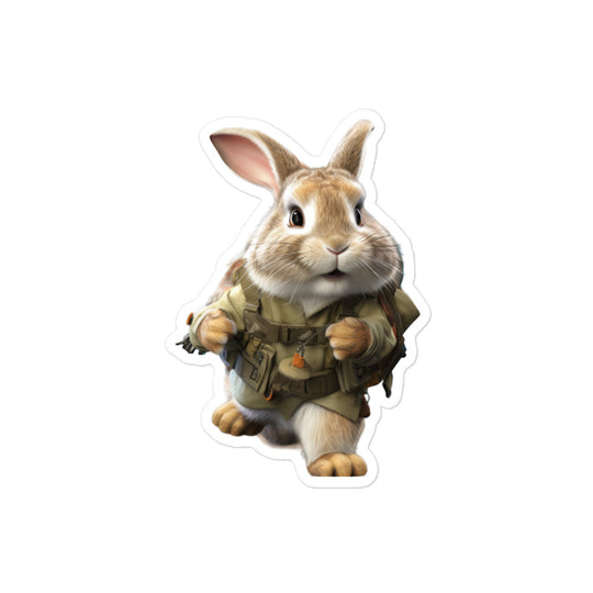 Dwarf Hotot Transit Operator Bunny Sticker - Stickerfy.ai