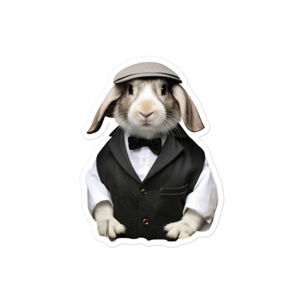 English Lop Knowledgeable Pharmacist Bunny Sticker - Stickerfy.ai