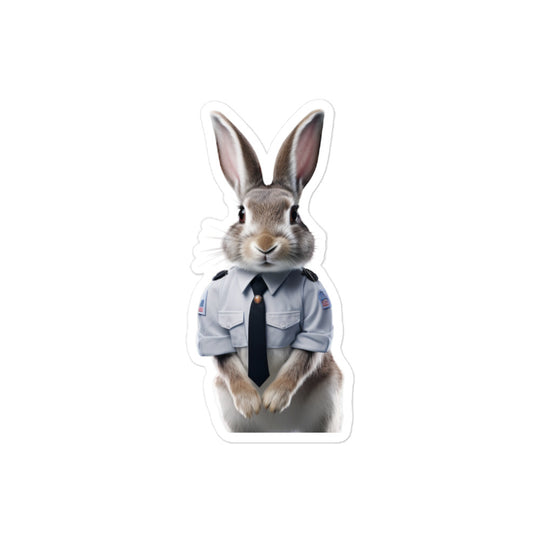 English Spot Security Officer Bunny Sticker - Stickerfy.ai