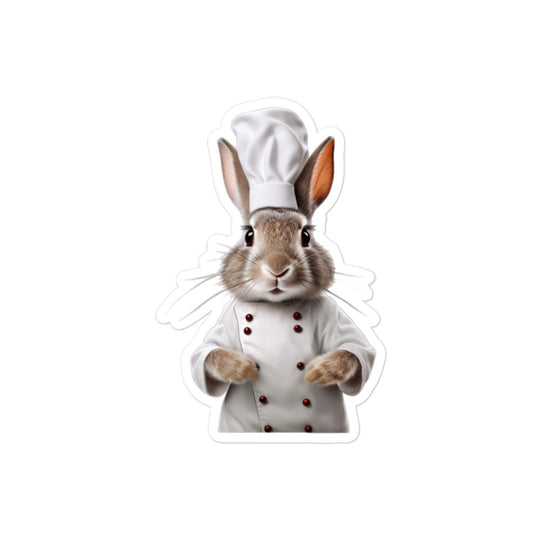 English Spot Chef Bunny Sticker - Stickerfy.ai