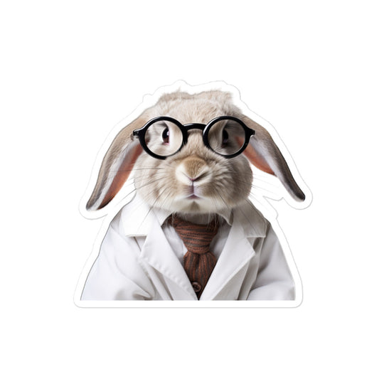Flemish Giant Compassionate Doctor Bunny Sticker - Stickerfy.ai