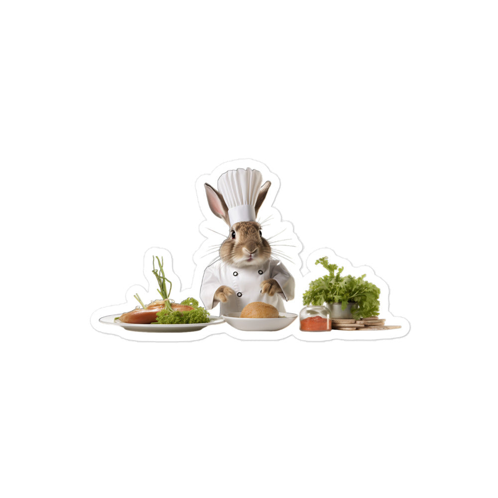 Flemish Giant Chef Bunny Sticker - Stickerfy.ai