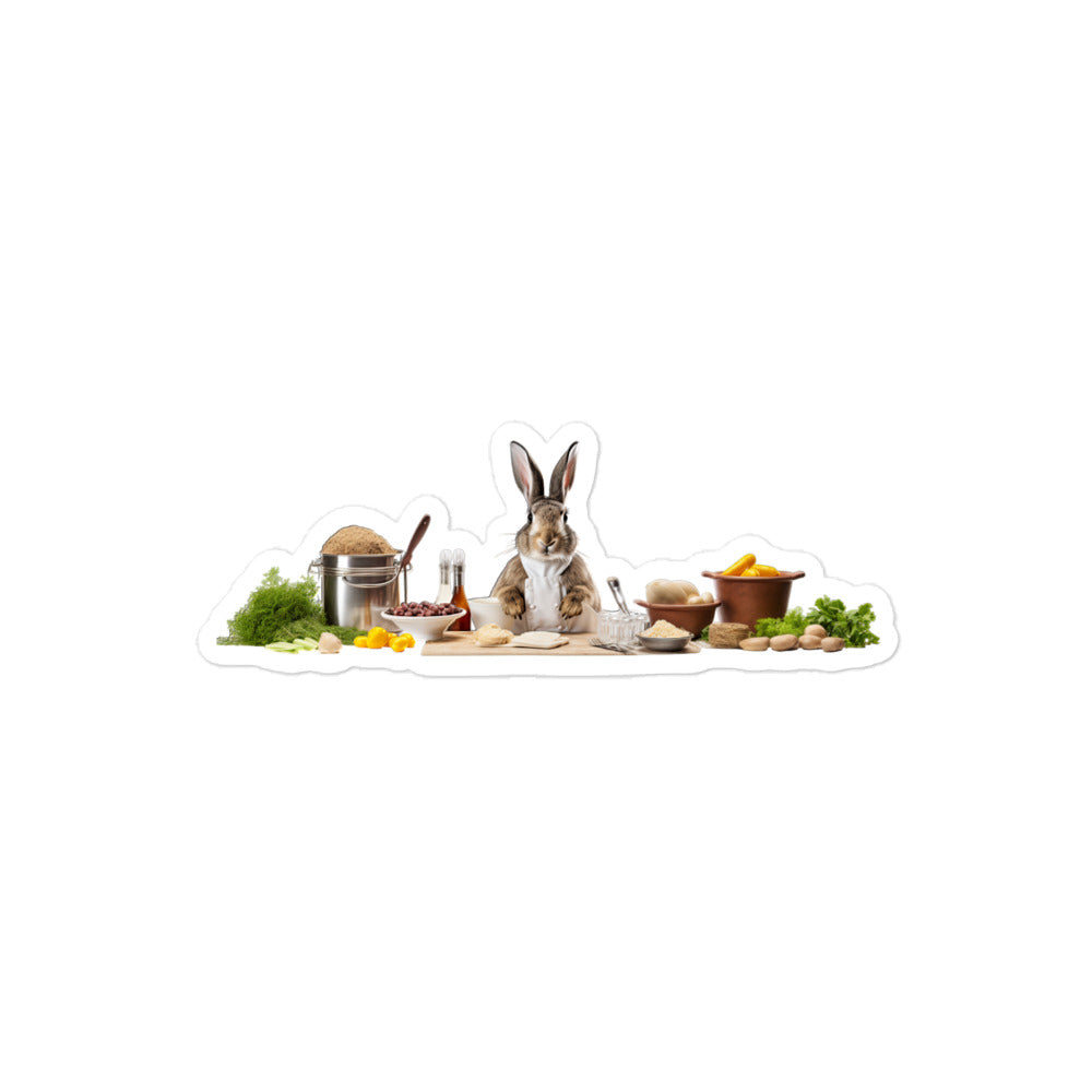 Flemish Giant Chef Bunny Sticker - Stickerfy.ai