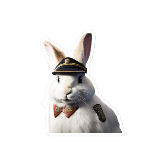 Florida White Transit Operator Bunny Sticker - Stickerfy.ai