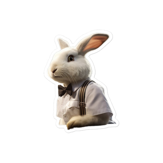 Florida White Transit Operator Bunny Sticker - Stickerfy.ai