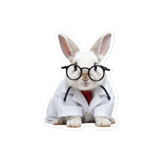 Florida White Compassionate Doctor Bunny Sticker - Stickerfy.ai