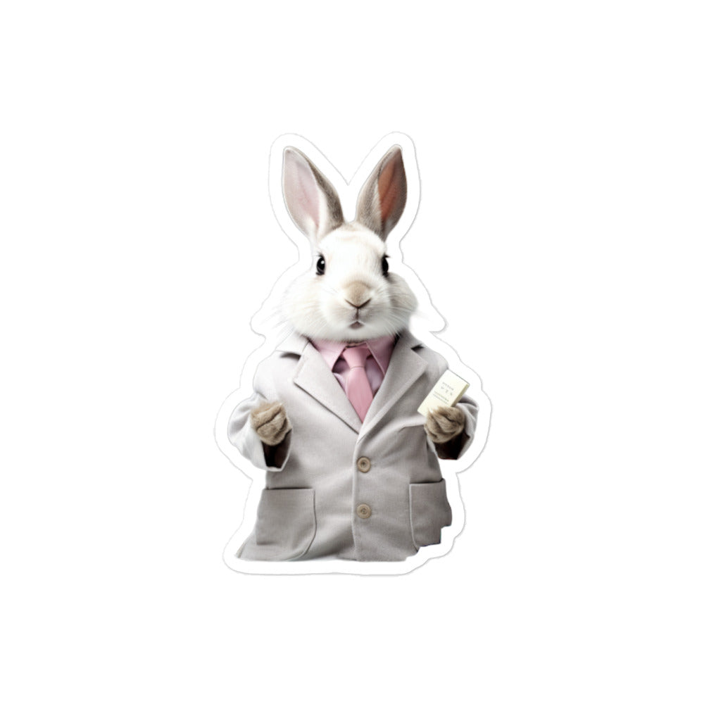 Havana Knowledgeable Pharmacist Bunny Sticker - Stickerfy.ai