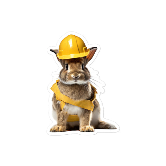 Havana Contractor Bunny Sticker - Stickerfy.ai