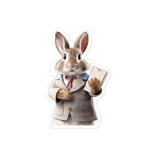 Himalayan Welcoming Hotel Bunny Sticker - Stickerfy.ai