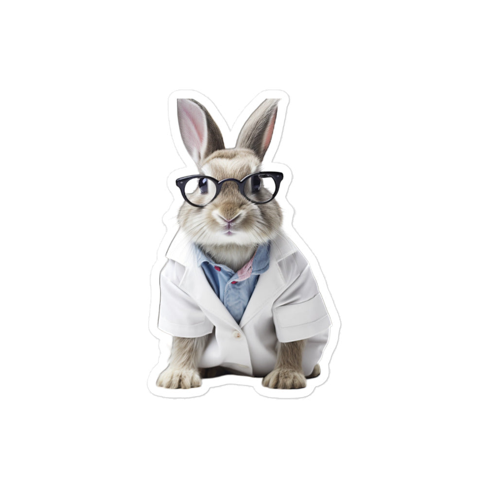 Himalayan Compassionate Doctor Bunny Sticker - Stickerfy.ai