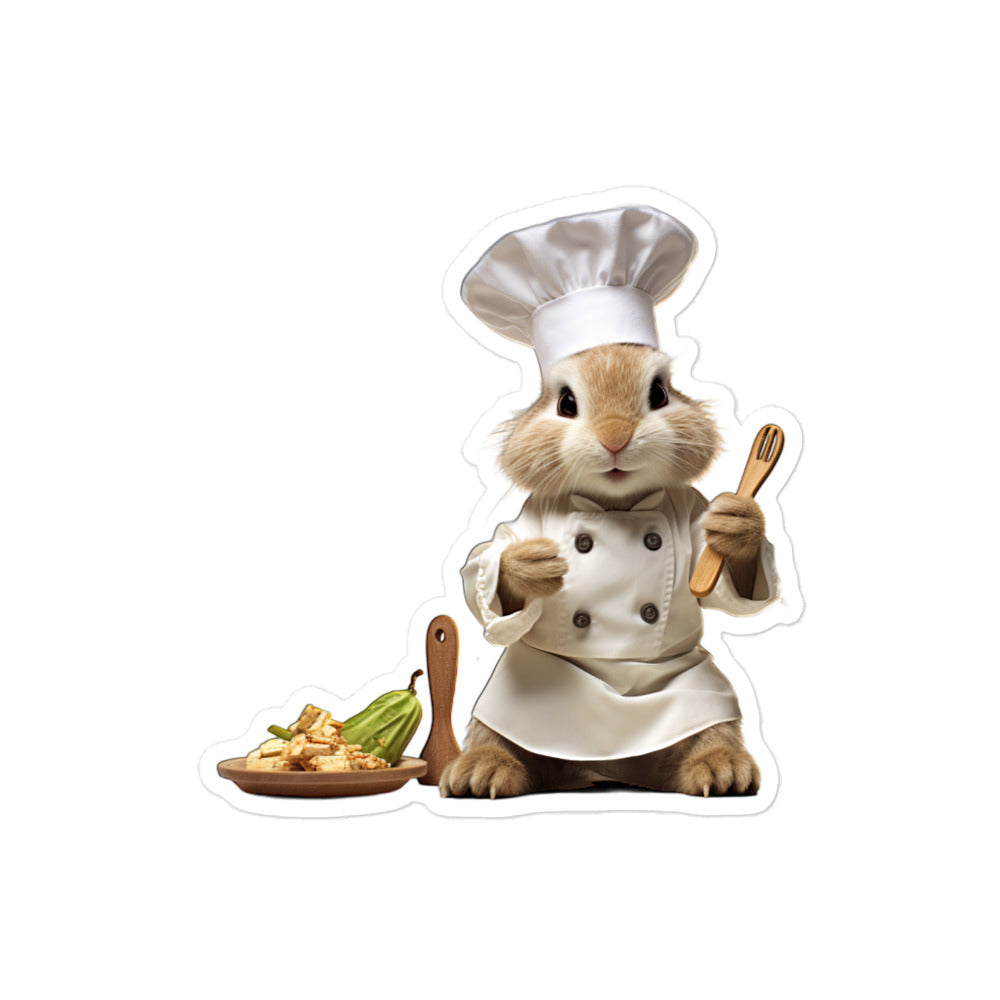 Himalayan Chef Bunny Sticker - Stickerfy.ai