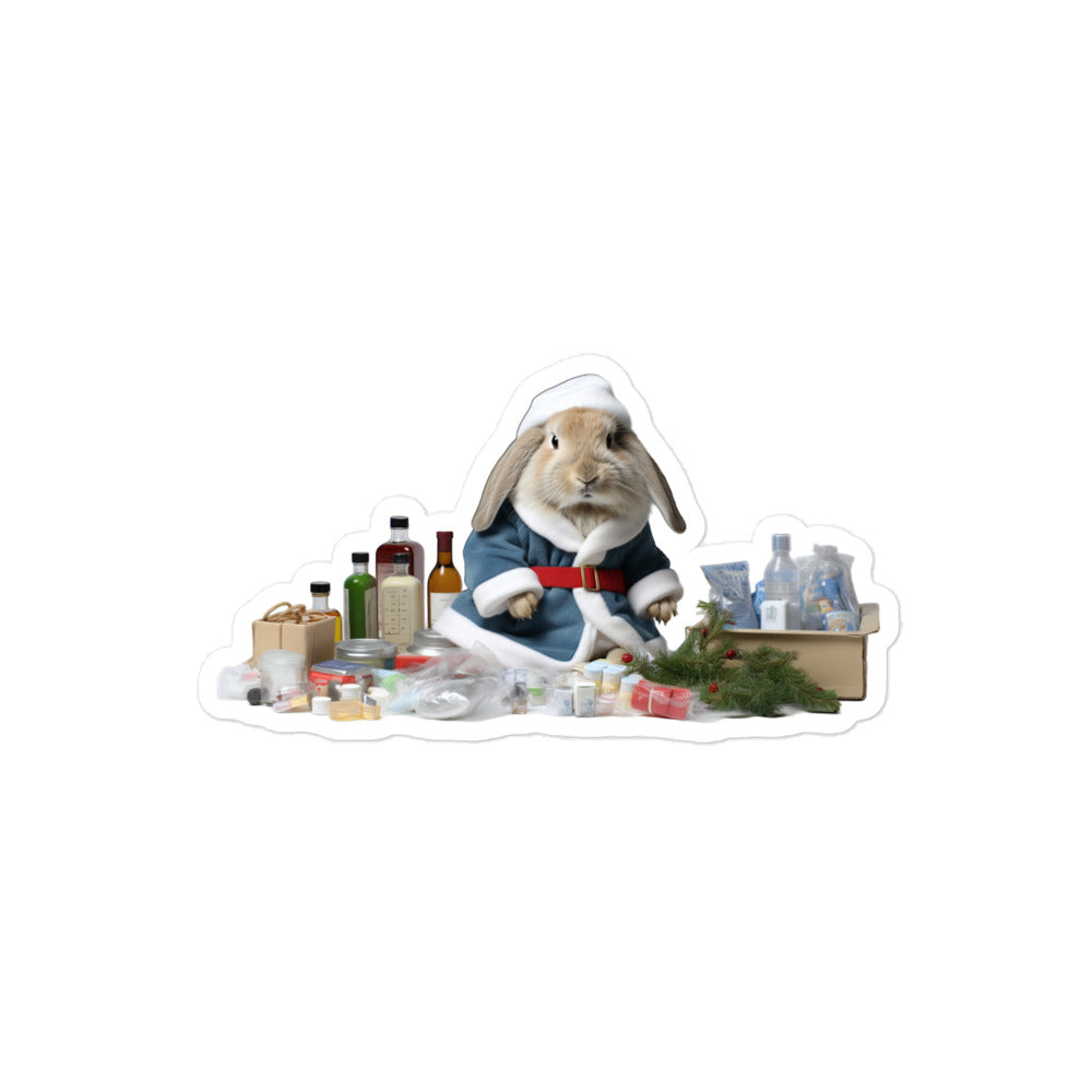 Holland Lop Knowledgeable Pharmacist Bunny Sticker - Stickerfy.ai