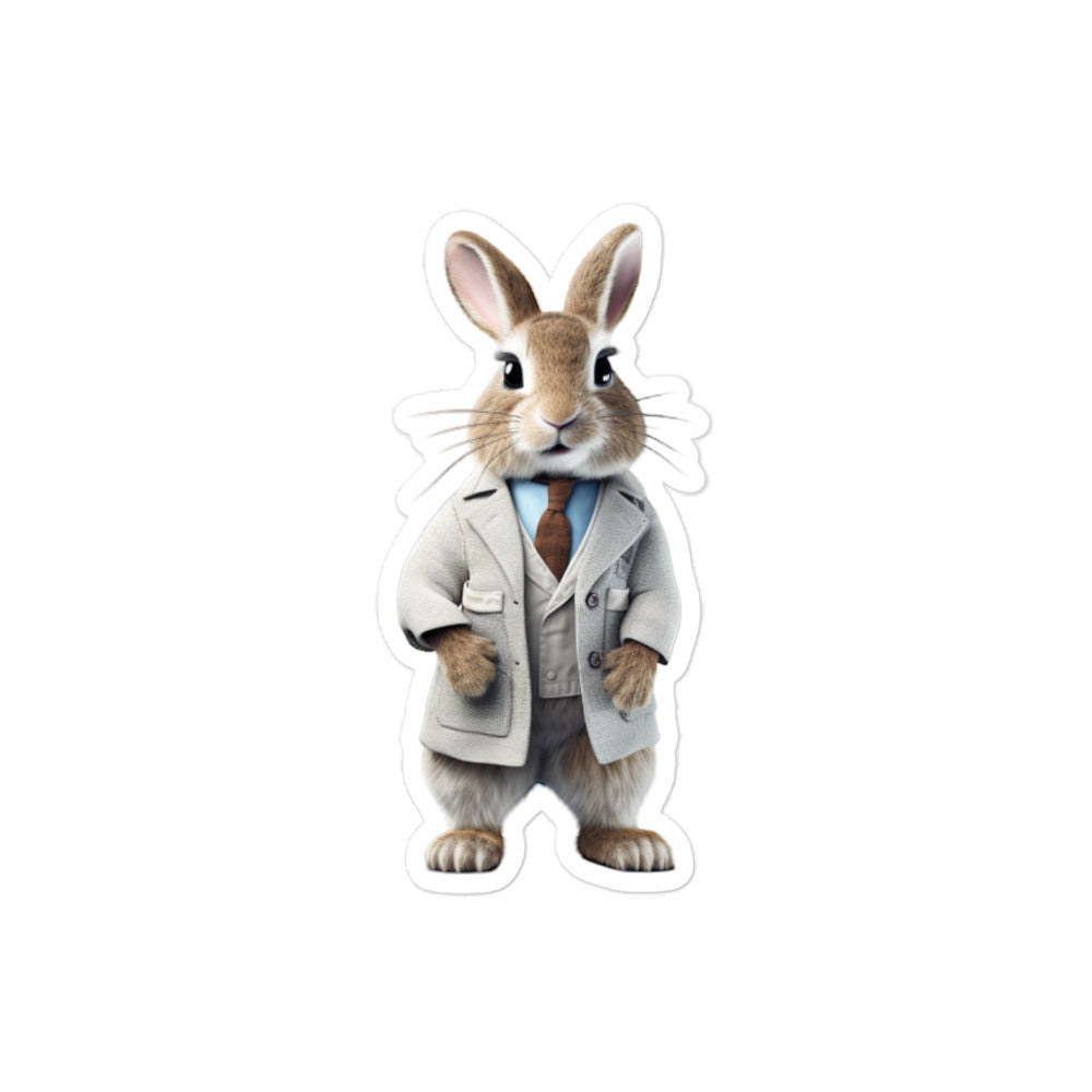 Jersey Wooly Knowledgeable Pharmacist Bunny Sticker - Stickerfy.ai