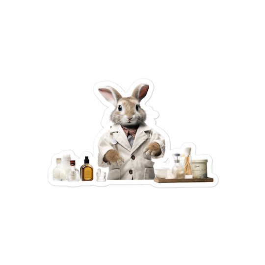 Jersey Wooly Knowledgeable Pharmacist Bunny Sticker - Stickerfy.ai