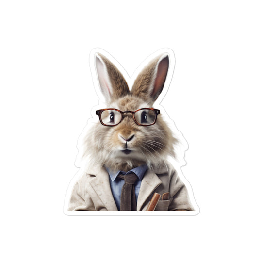 Jersey Wooly Knowledgeable Pharmacist Bunny Sticker - Stickerfy.ai