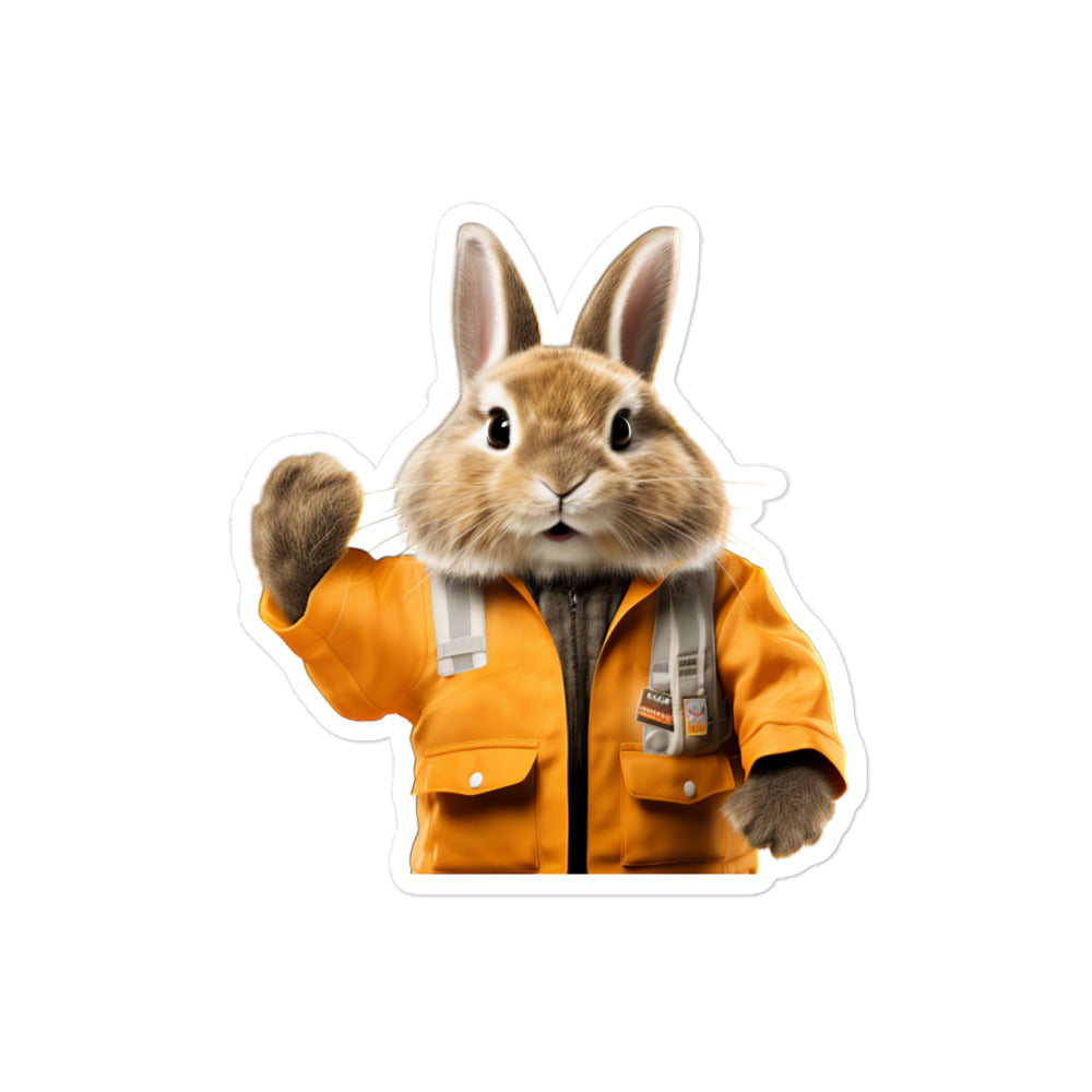 Jersey Wooly Transit Operator Bunny Sticker - Stickerfy.ai