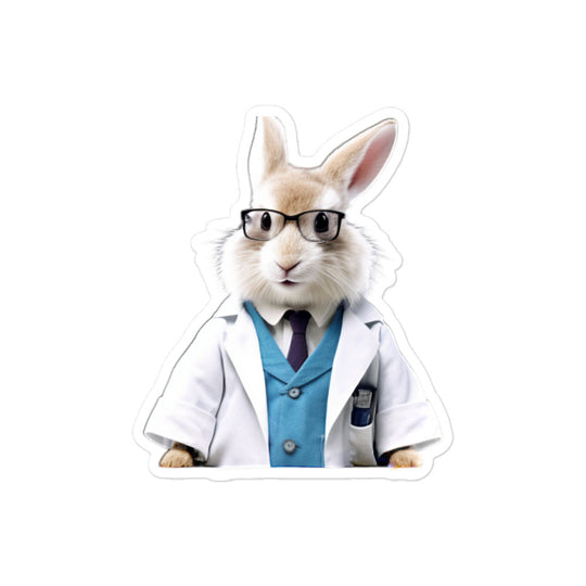 Jersey Wooly Knowledgeable Pharmacist Bunny Sticker - Stickerfy.ai