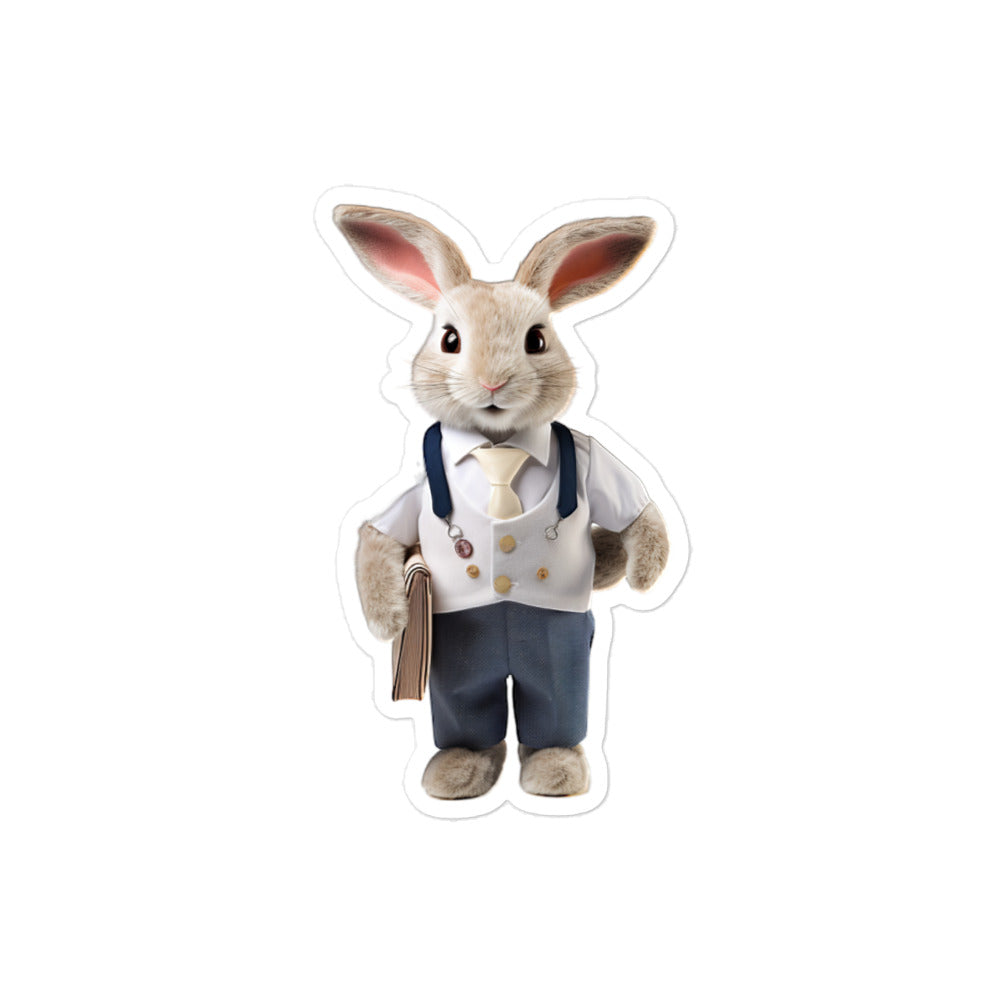 Jersey Wooly Welcoming Hotel Bunny Sticker - Stickerfy.ai