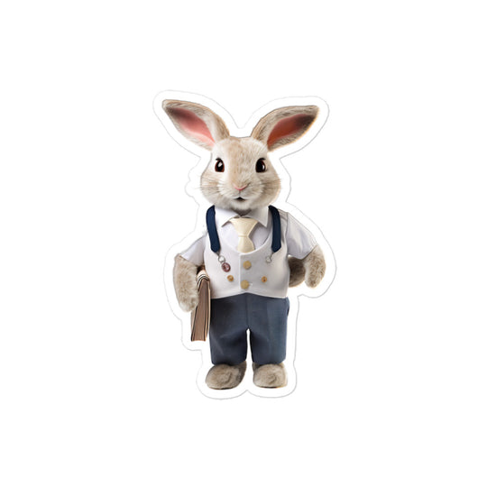 Jersey Wooly Welcoming Hotel Bunny Sticker - Stickerfy.ai