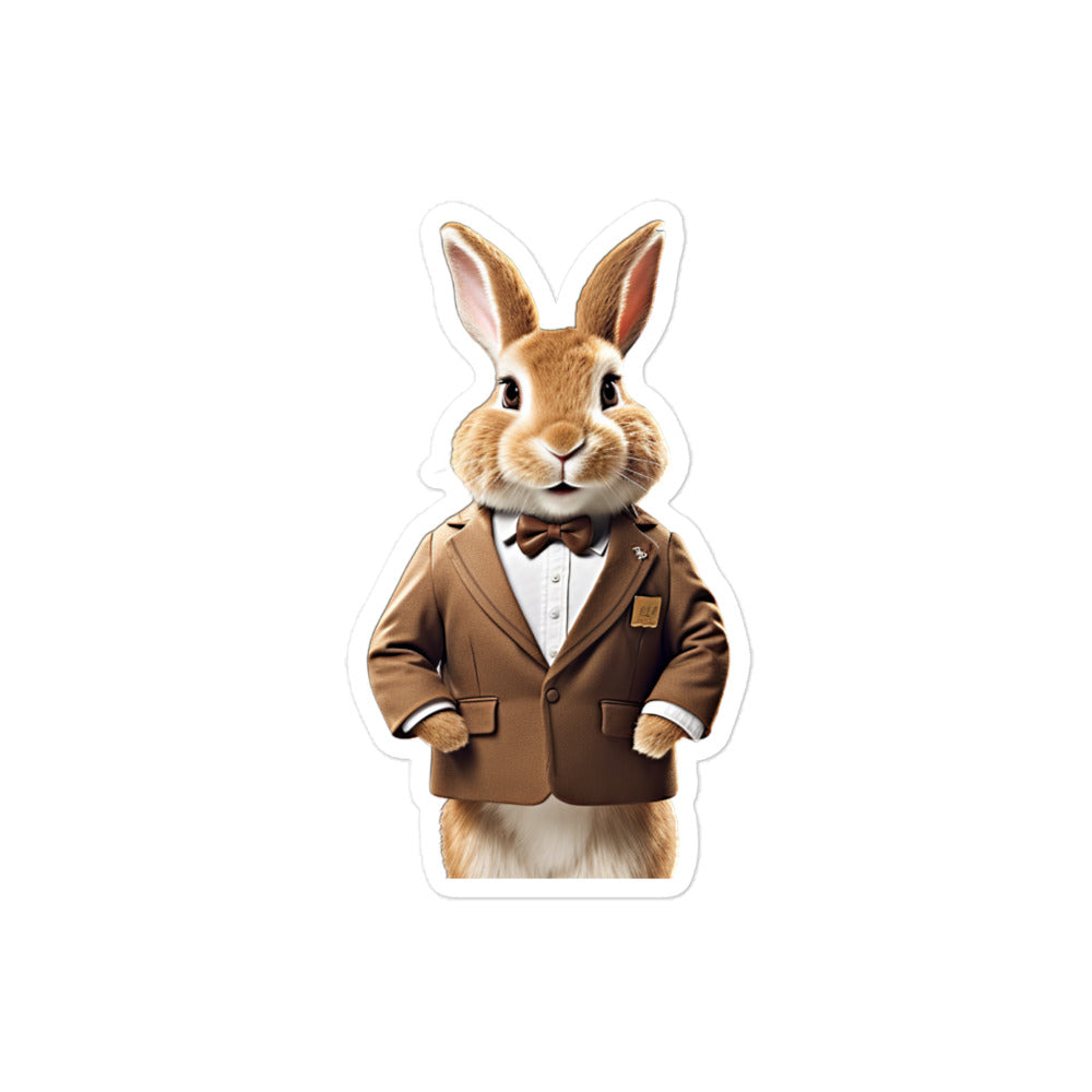 Jersey Wooly Welcoming Hotel Bunny Sticker - Stickerfy.ai