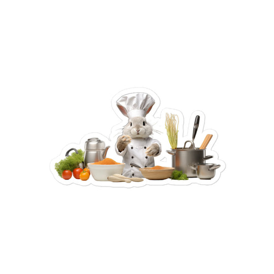 Jersey Wooly Chef Bunny Sticker - Stickerfy.ai