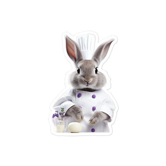 Lilac Chef Bunny Sticker - Stickerfy.ai